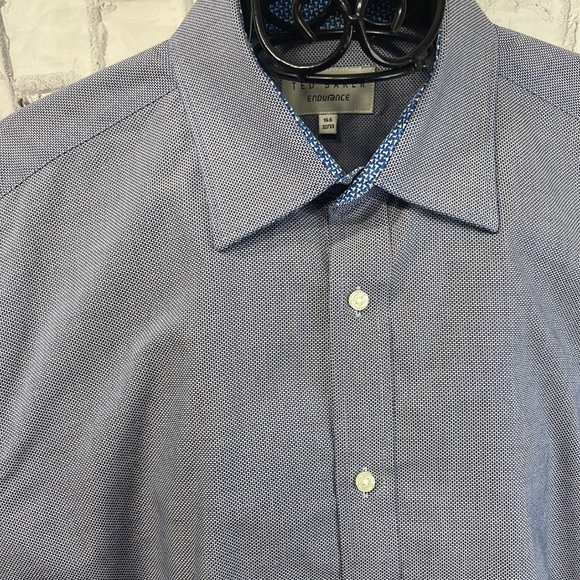 Ted Baker Endurance Long Sleeve Button-Up Shirt Contrasting Flip Cuff and Trim - Picture 3 of 13